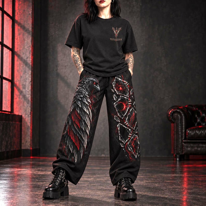 The Fractured Red World — Wide-Leg Pants